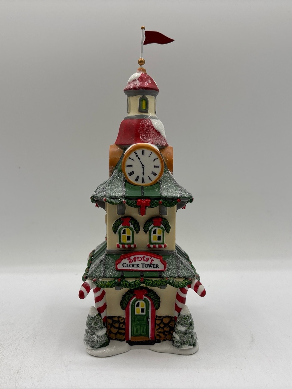 Department 56 2011 North Pole Series North Pole Clock Tower 4020125 Retired EUC
